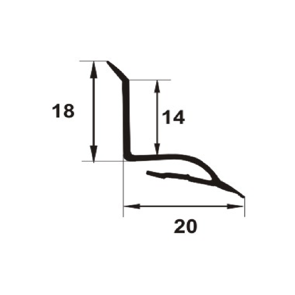 Etanșator PVC coextrudat, 1.8 m