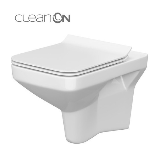 Set WC suspendat Como New Cleanon + capac duroplast cu închidere lentă, Cersanit