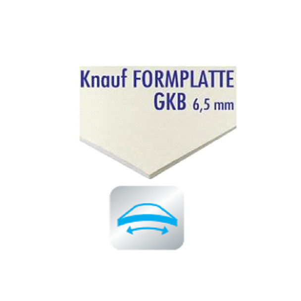 Placă Knauf flexibilă GKB 6.5 x 2500 x 1200 mm