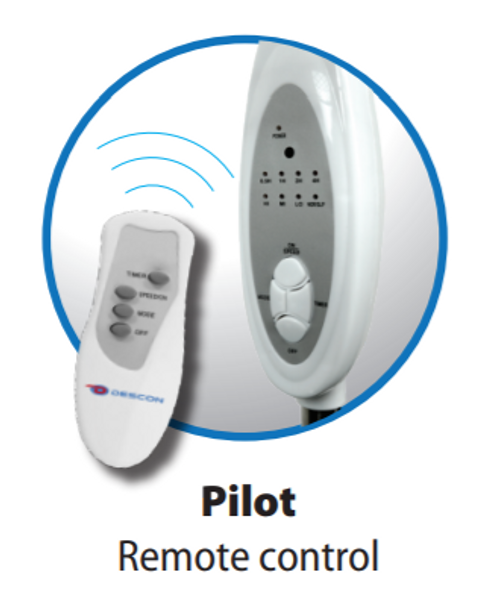 Ventilator cu picior, cu telecomandă, 16" Dedra