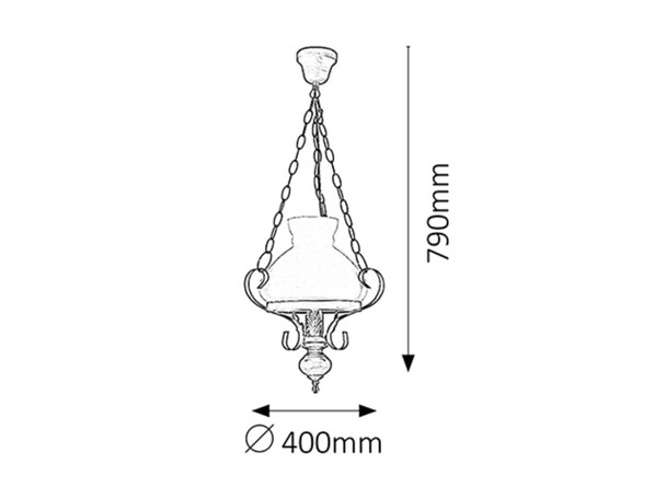 Lampă suspendată Petronel, negru