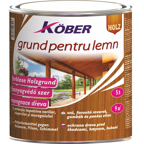 Grund cu efect anticarii, pentru lemn, 0,75 l, Kober