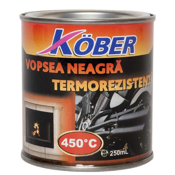 Vopsea termorezistentă, 0,2 l, Kober