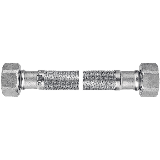 Racord flexibil cu împletitură din oțel inoxidabil, 3/4” x 1/2”, int-int, Ferro