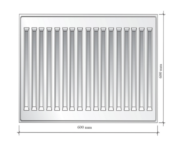 Radiator Ferroli, 600 x 600 mm