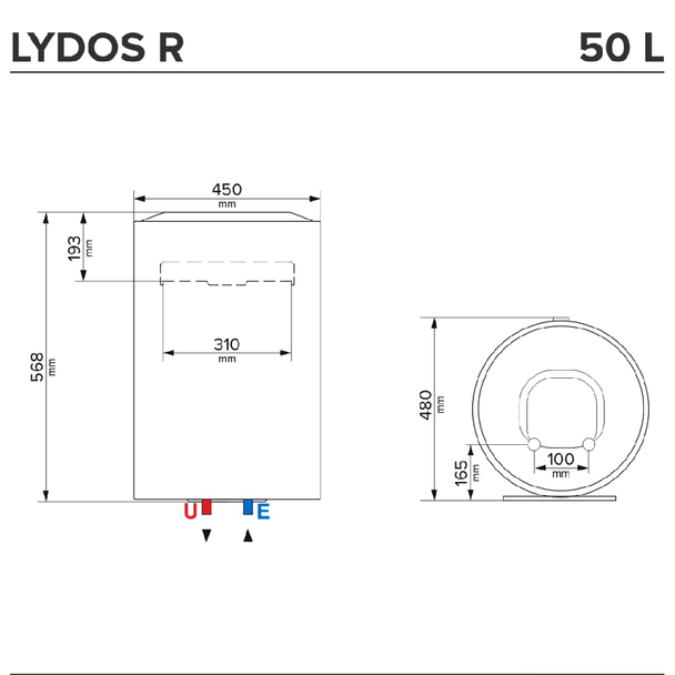 Boiler electric Lydos R  50 l 1,8K EU