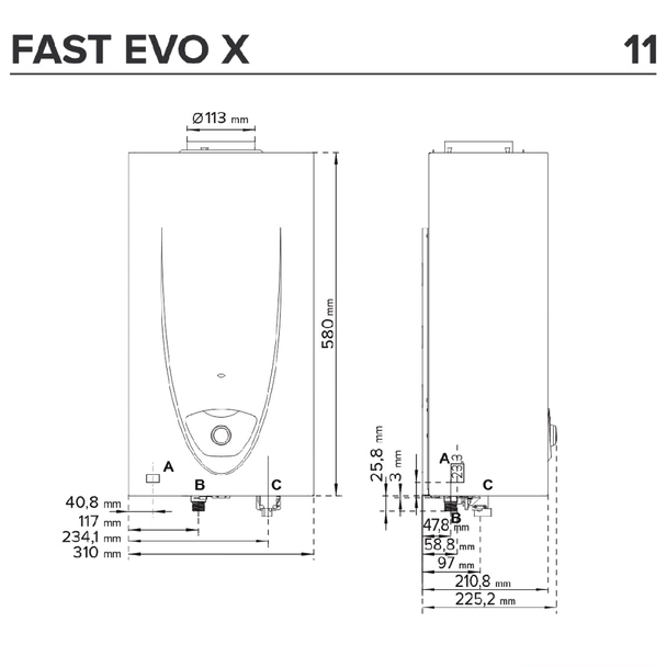Instant pe gaz Fast Evo X One 11 EU