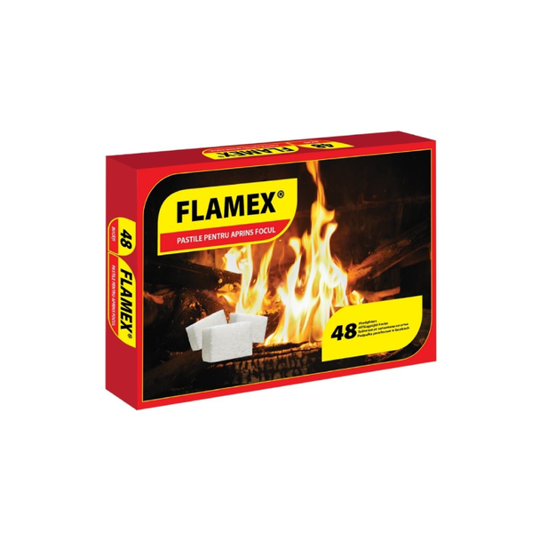 Brichete pentru aprins focul, 48 bucăți, Flamex