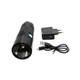 Lanternă cu acumulator litiu L18650 x 3, LED + cablu USB