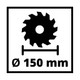 Fierăstrău circular Einhell PXC TE-CS 18/15 Li-Solo, disc Ø150xØ10 mm, D 18, adâncime tăiere 48 mm