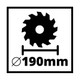 Circular de mână fără cablu Einhell TE-CS 18/190 Li BL - Solo, disc 190x20 mm, D 24, tăiere la 90⁰ 65 mm