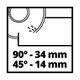 Mașină de tăiat gresie/faianță, Einhell TC-TC 800, 800 W, tăiere max. la 90° 34 mm, tăiere max la 45° 14 mm, disc diamantat 180 mm