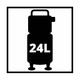 Compresor Einhell TE-AC 24 Silent, rezervor 24 l, 8 bar, 2 cilindri, motor 750 W, absorbție 135 l/min, ieșire la 7 bar 100 l/min,  57 dB LpA