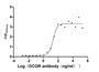The Binding Activity of Human GCGR with Anti-GCGR recombinant antibody.; Activity: Measured by its binding ability in a functional ELISA. Immobilized Human GCGR at 2 ug/ml can bind Anti-GCGR recombinant antibody, the EC50 is 14.57-32.56 ng/ml.