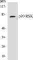Western blot analysis of extracts from 293 cells, treated with PMA 125ng/ml 30', using p90 RSK (Ab-380) Antibody. 