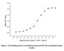 Fibroblast Growth Factor 9 (FGF9) is a member of the fibroblast growth factor (FGF) family. FGF family members possess broad mitogenic and cell survival activities and are involved in a variety of biological processes, including embryonic development, cell growth, morphogenesis, tissue repair, tumor growth and invasion. FGF9 was isolated as a secreted factor that exhibits a growth-stimulating effect on cultured glial cells. In nervous system, this protein is produced mainly by neurons and may be important for glial cell development. FGF9 secreted by HSC is a candidate activating ligand for hepatocyte FGFR4 functions, thus a functional binding ELISA assay was conducted to detect the interaction of recombinant human FGF9 and recombinant human FGFR4. Briefly, biotin-linked FGF9 were diluted serially in PBS, with 0.01% BSA (pH 7.4). Duplicate samples of 100 ul were then transferred to FGFR4-coated microtiter wells and incubated for 1h at 37°C. Wells were washed with PBST 3 times and incubation with Streptavidin-HRP for 30 min, then wells were aspirated and washed 5 times. With the addition of substrate solution, wells were incubated 15-25 minutes at 37°C. Finally, add 50 ul stop solution to the wells and read at 450 nm immediately. The binding activity of FGF9 and FGFR4 was shown, the EC50 for this effect is 0.23 ug/mL.