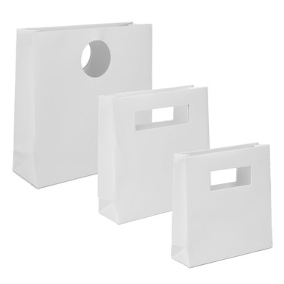 Image of White Mod Tote Bags