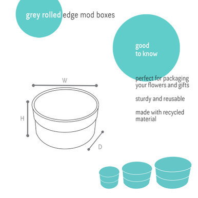 Image of Grey Rolled Edge Mod Boxes