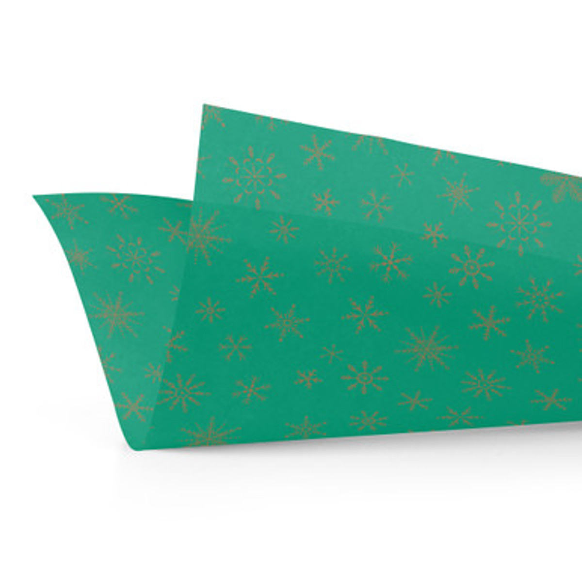 Image of Green Snowflakes Tissue Paper