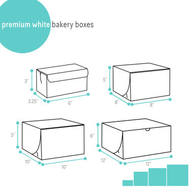 Image of Premium White Bakery Boxes