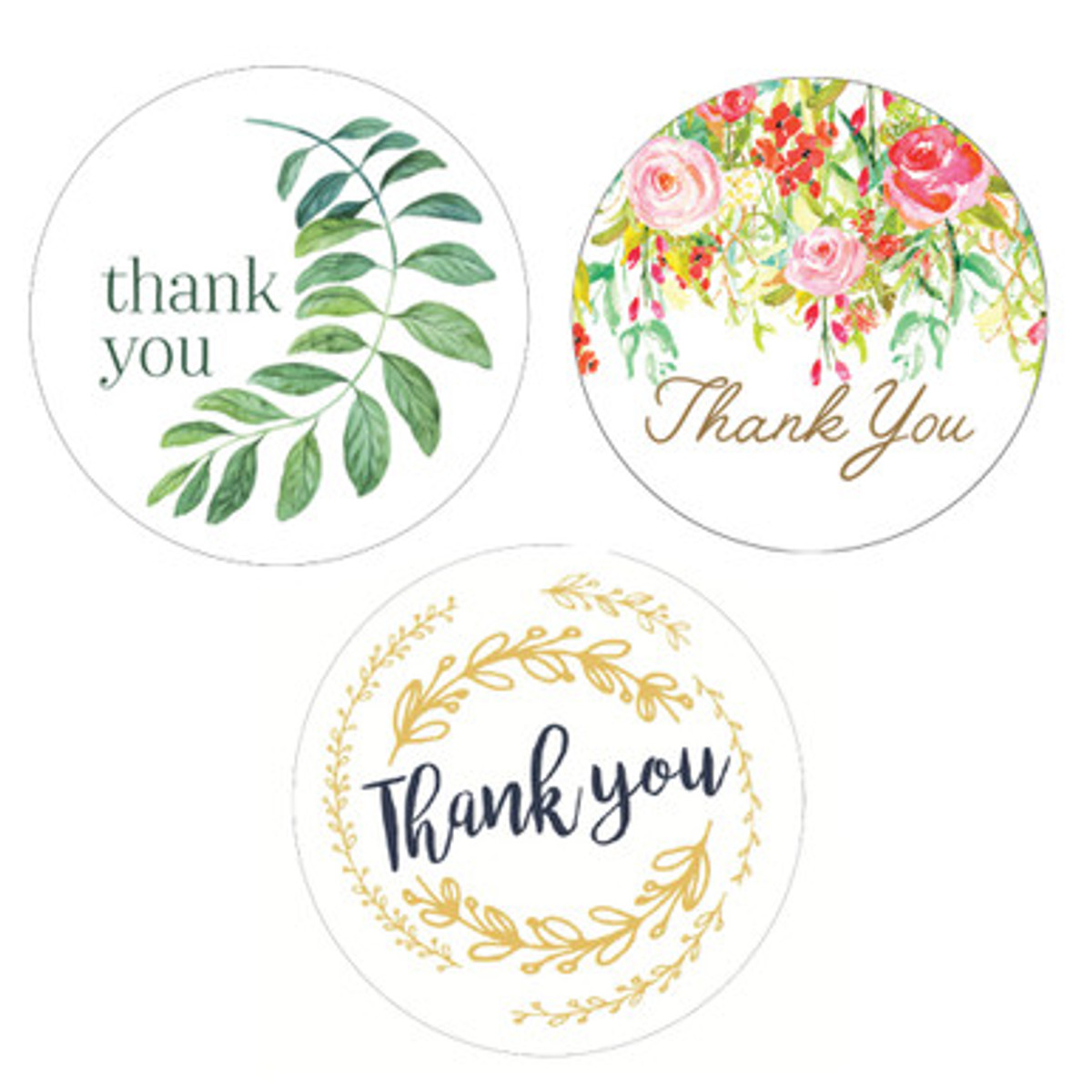 Image of Floral Thank You Stickers