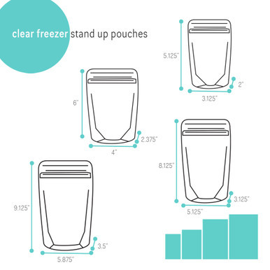 Image of Clear Freezer Stand Up Pouches