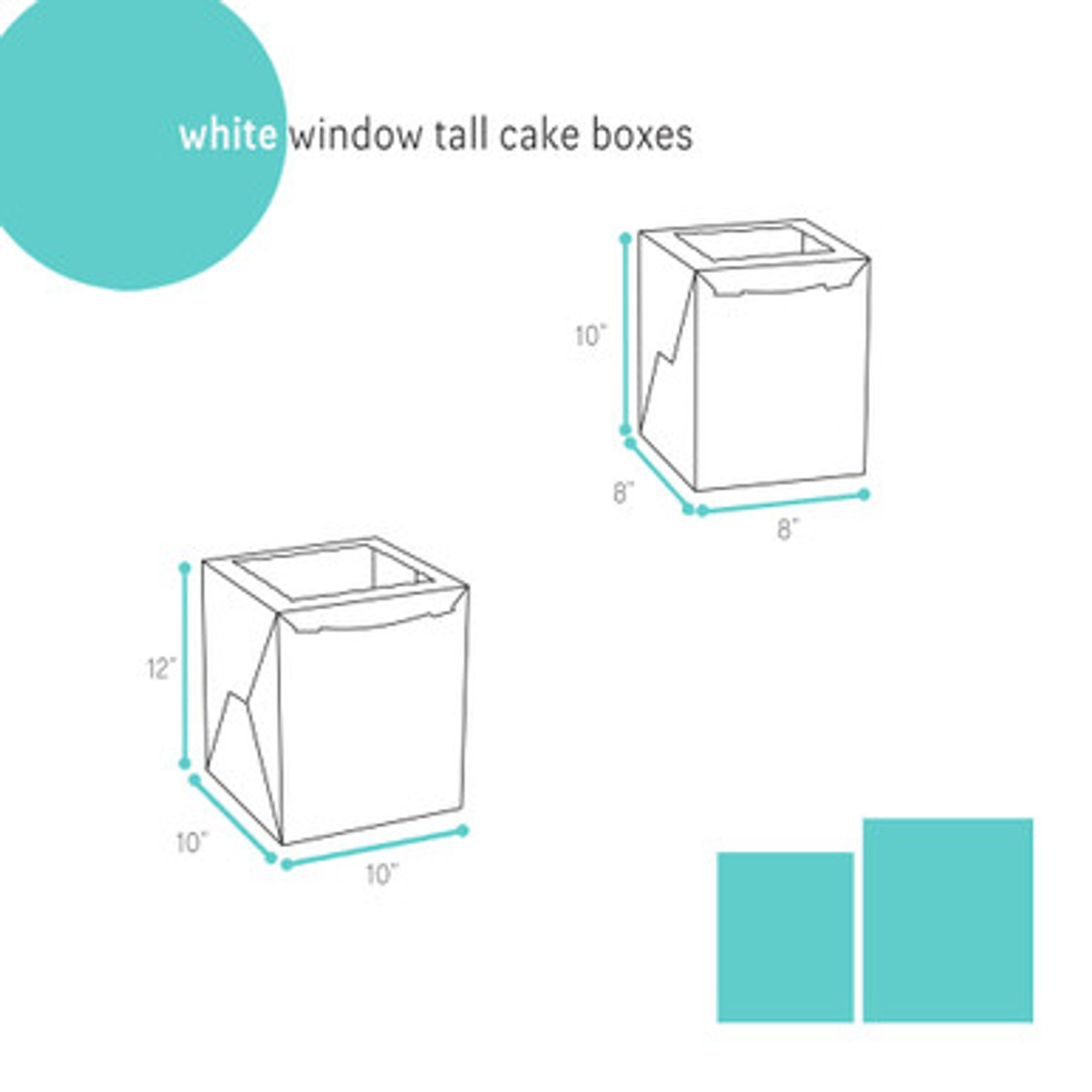 Image of White Window Tall Cake Boxes