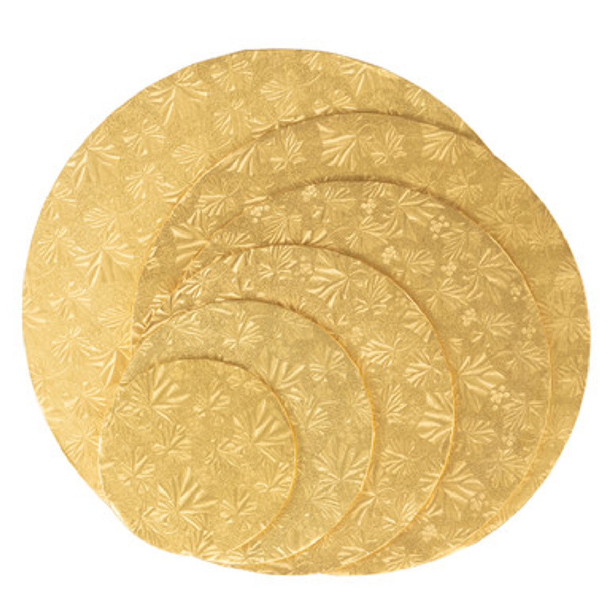 Image of Gold Round Metallic Cake Pads