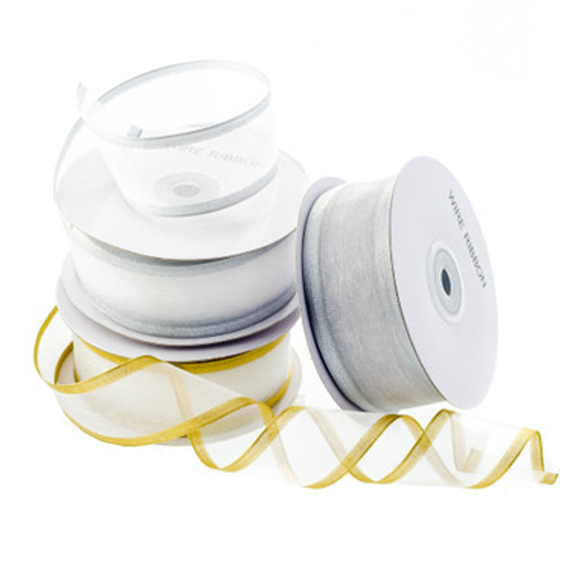 Image of Metallic Edge Wired Organza Ribbon Image of Metallic Edge Wired Organza Ribbon