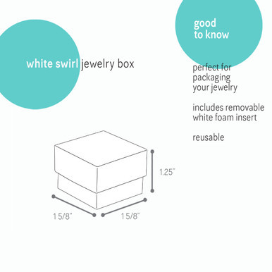 Image of White Swirl Jewelry Boxes