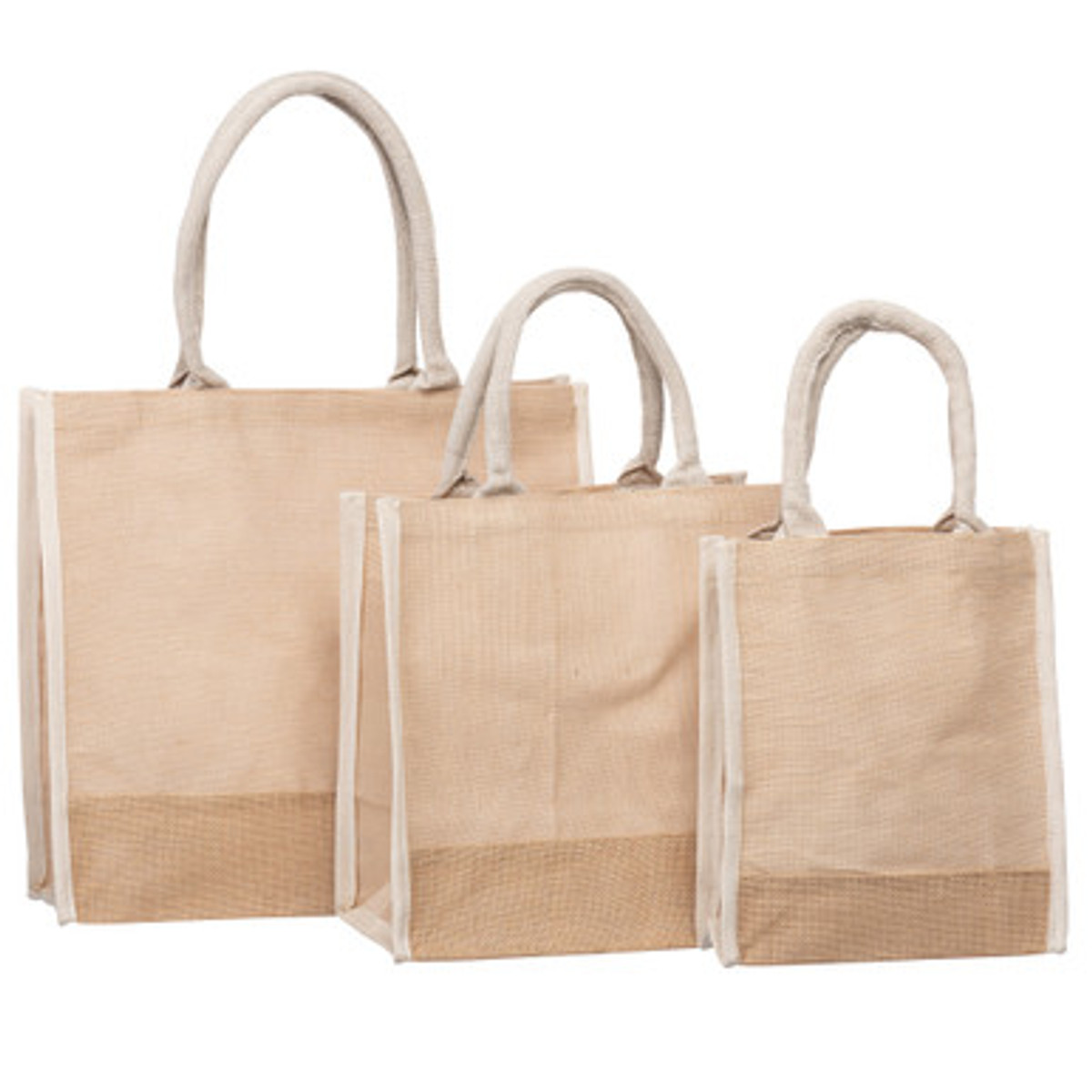 Image of Jute Totes with Natural Trim