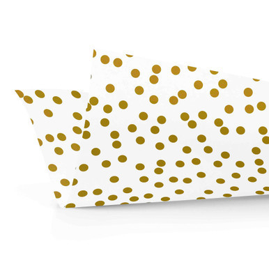 Image of White & Gold Dots Tissue Paper