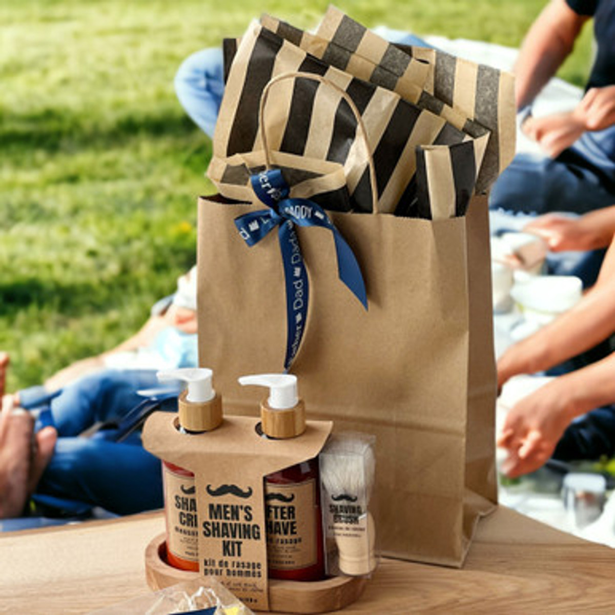 Black & Kraft Stripe