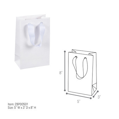 White - 5 x 3 x 8in.