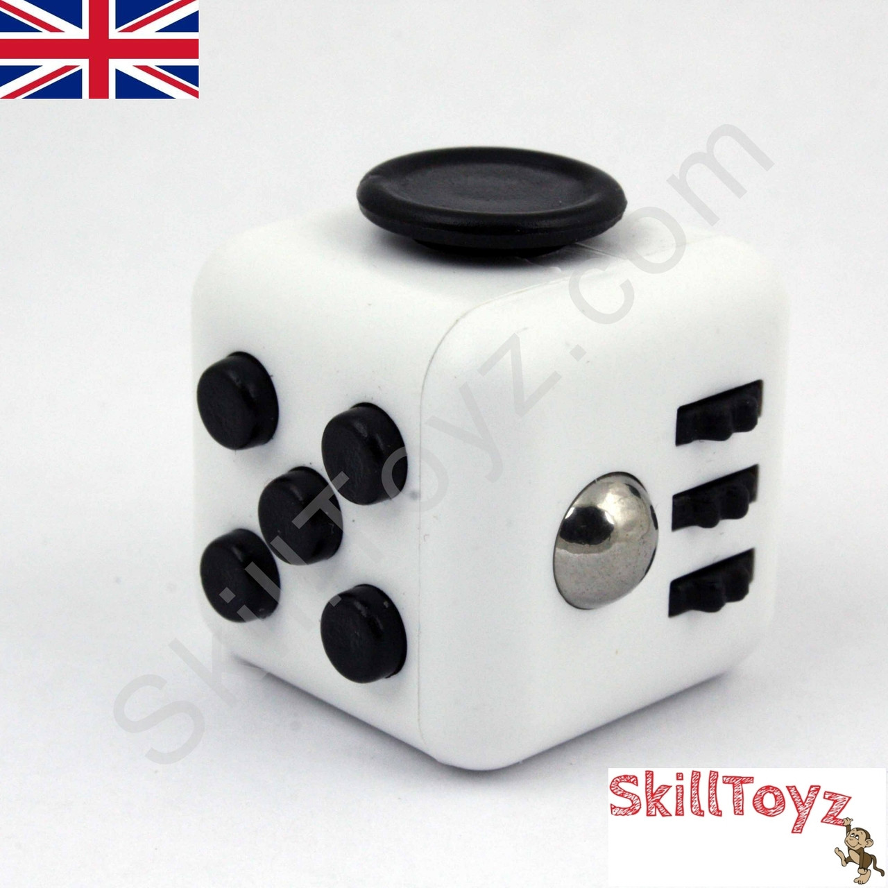 Fidget Cube Toy White and Black SkillToyz