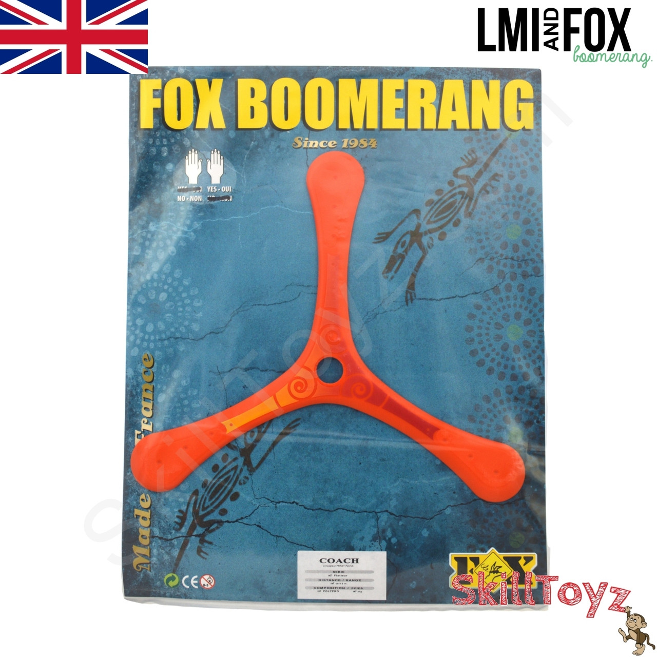 LMI and Fox Boomerangs Coach Float Orange RIGHT HANDED - SkillToyz