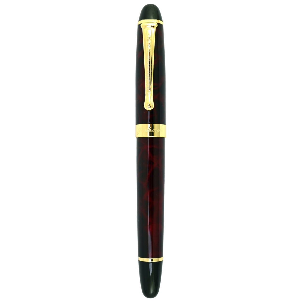 Jinhao x450 Fountain Pen Deep Red Marble free ink cartridges