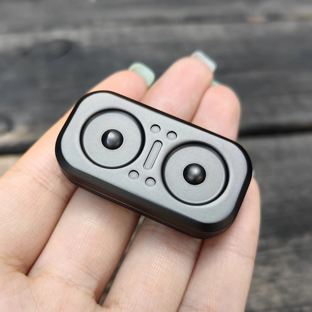 The Owl Magnetic Fidget Slider and Clicker Black Nickel - SkillToyz