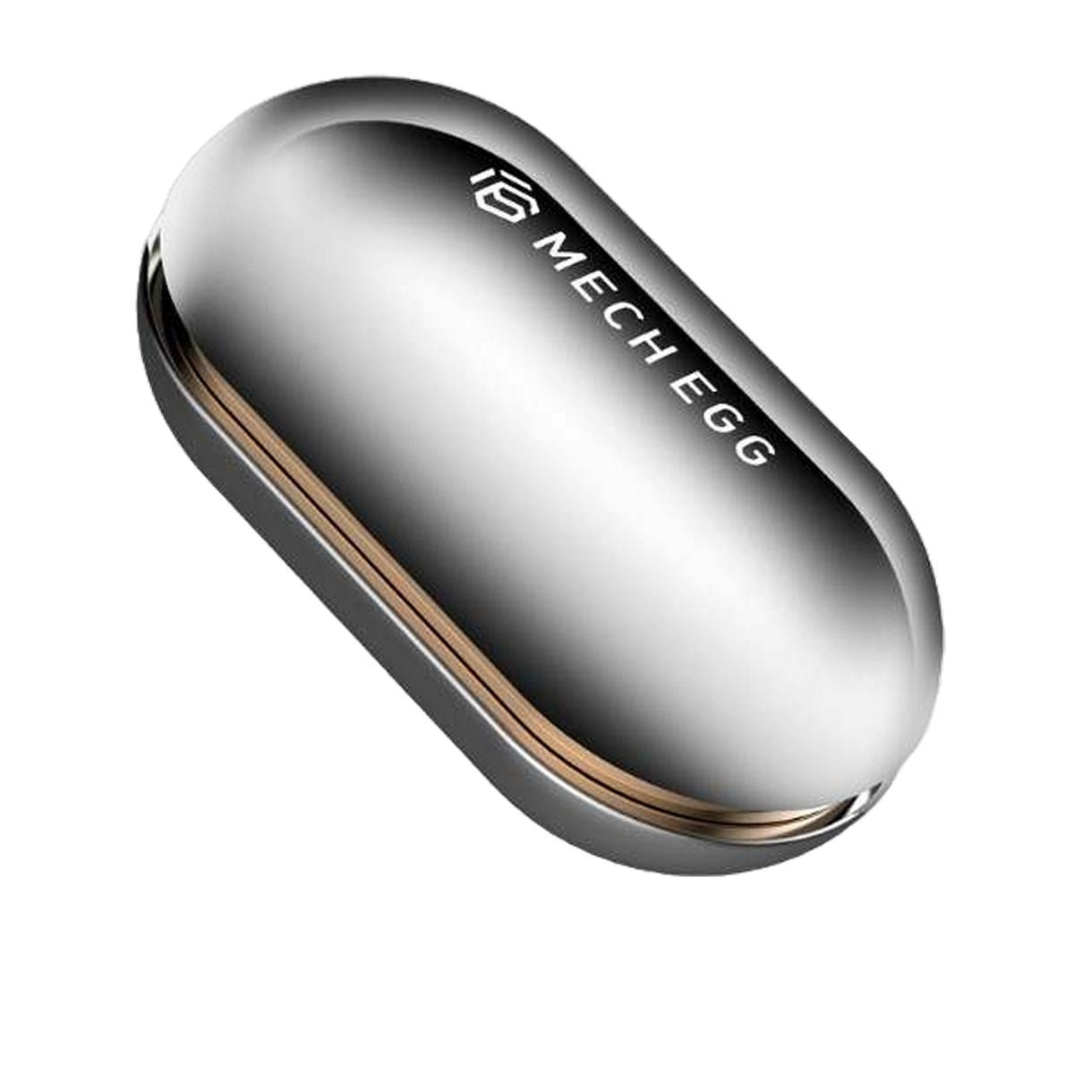 Mech Egg Fidget Slider and Clicker EDC Gadget Silver - SkillToyz