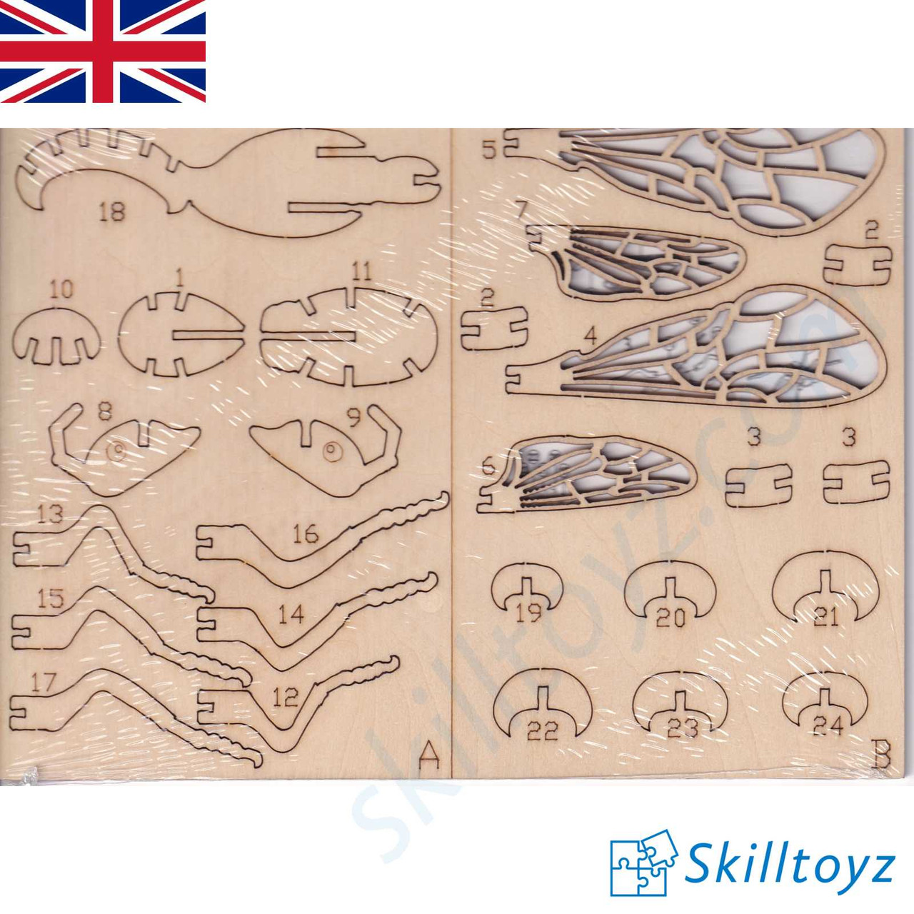 IQ Wooden Model Kit Honey Bee - SkillToyz