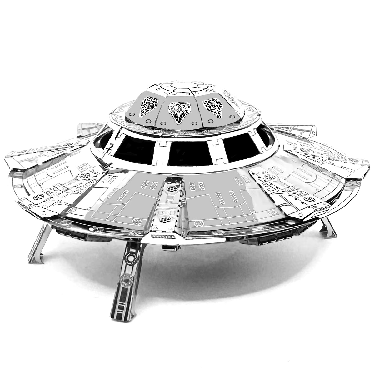 IQ Metal Model Kit Miniature Flying Saucer UFO - SkillToyz