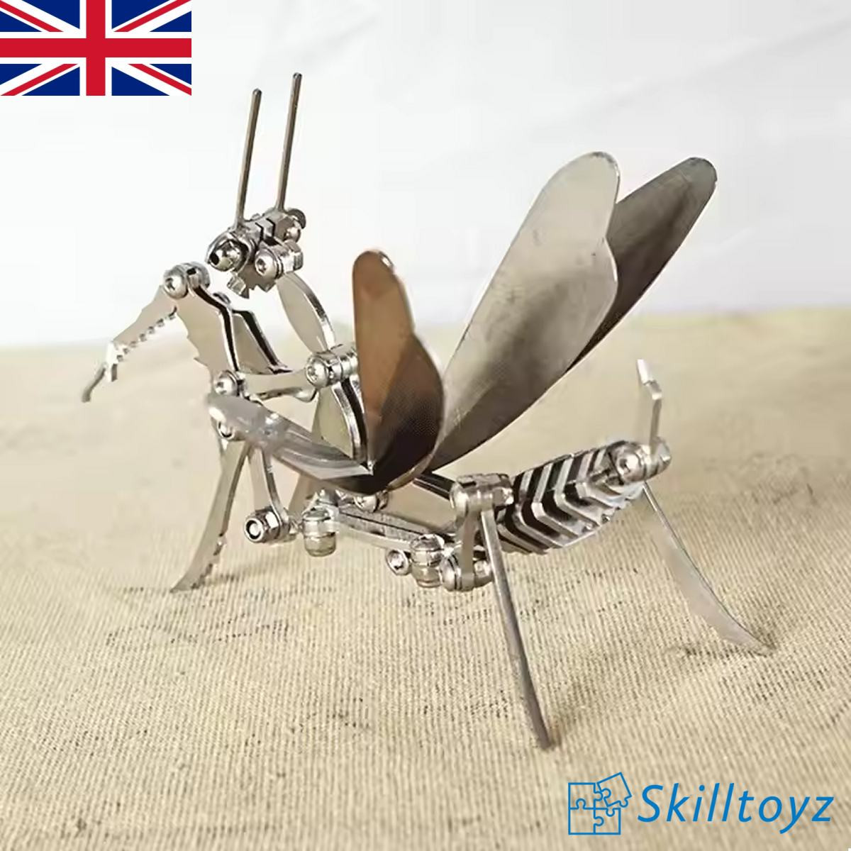 Praying Mantis Stainless Steel Desk Sculpture - SkillToyz