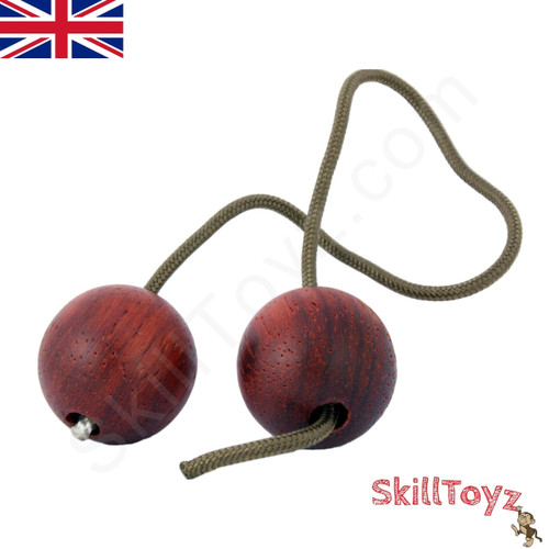 SkillToyz Padauk wood Begleri with brown type 275 Paracord. 