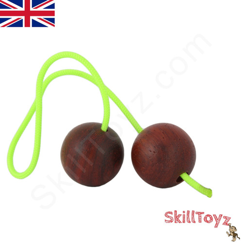 Begleri Padauk Wood Beads with Black 95 Paracord - SkillToyz