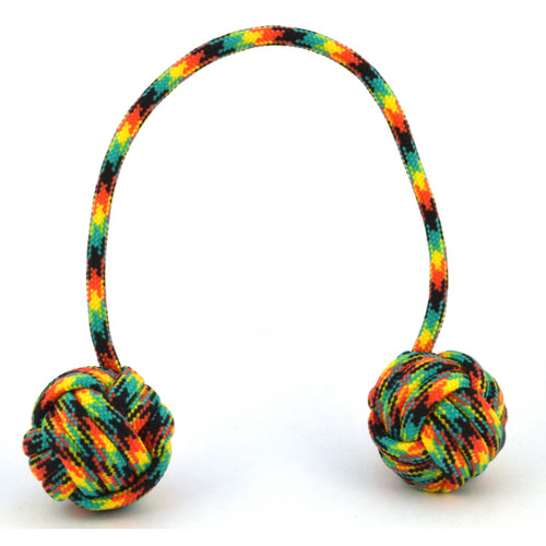 Monkey Fist Paracord Begleri 6 Inch Rasta Edition For sale at skilltoyz.com