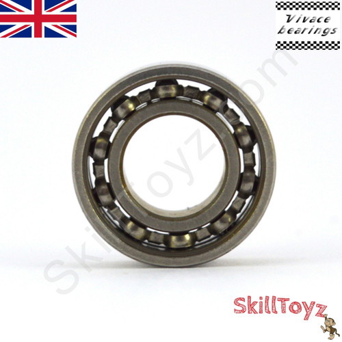 Fidget Spinner Replacement unshielded Bearing Size R188 Stainless Steel with 10 Ceramic balls - ABEC 5 rated. 