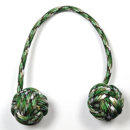 Monkey Fist Paracord Begleri 6 Inch Green Camo Edition