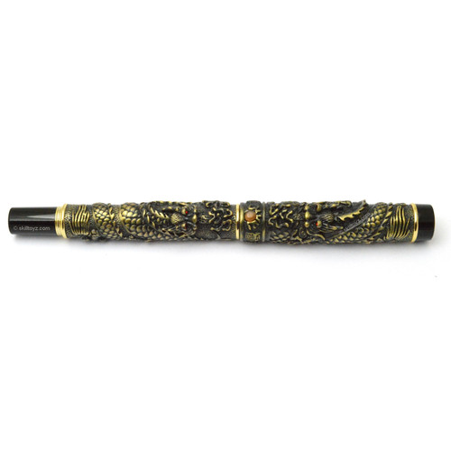 Jinhao 9991 Dragon Fountain Pen Bronze and Black + free ink cartridges