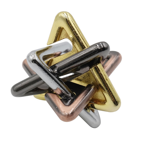 IQ Metal Puzzle 4 Triangle Lock #34