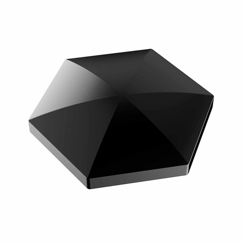 Flip Over Desk Toy Zinc Alloy Hexagon Black 72g